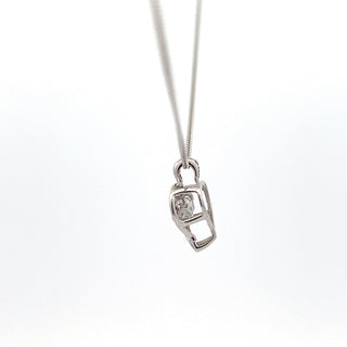 10K White Gold 0.25cttw Lab Grown Diamond Necklace - 18 Inches