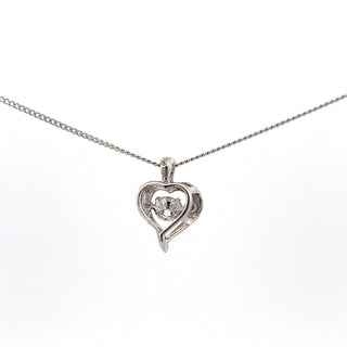 10K White Gold 0.25cttw Lab Grown Diamond Necklace - 18 Inches