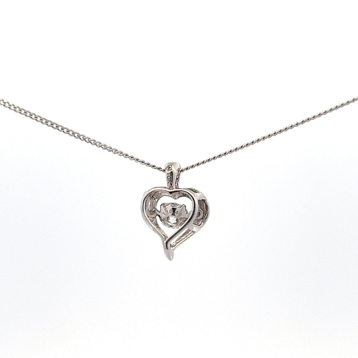 10K White Gold 0.25cttw Lab Grown Diamond Necklace - 18 Inches