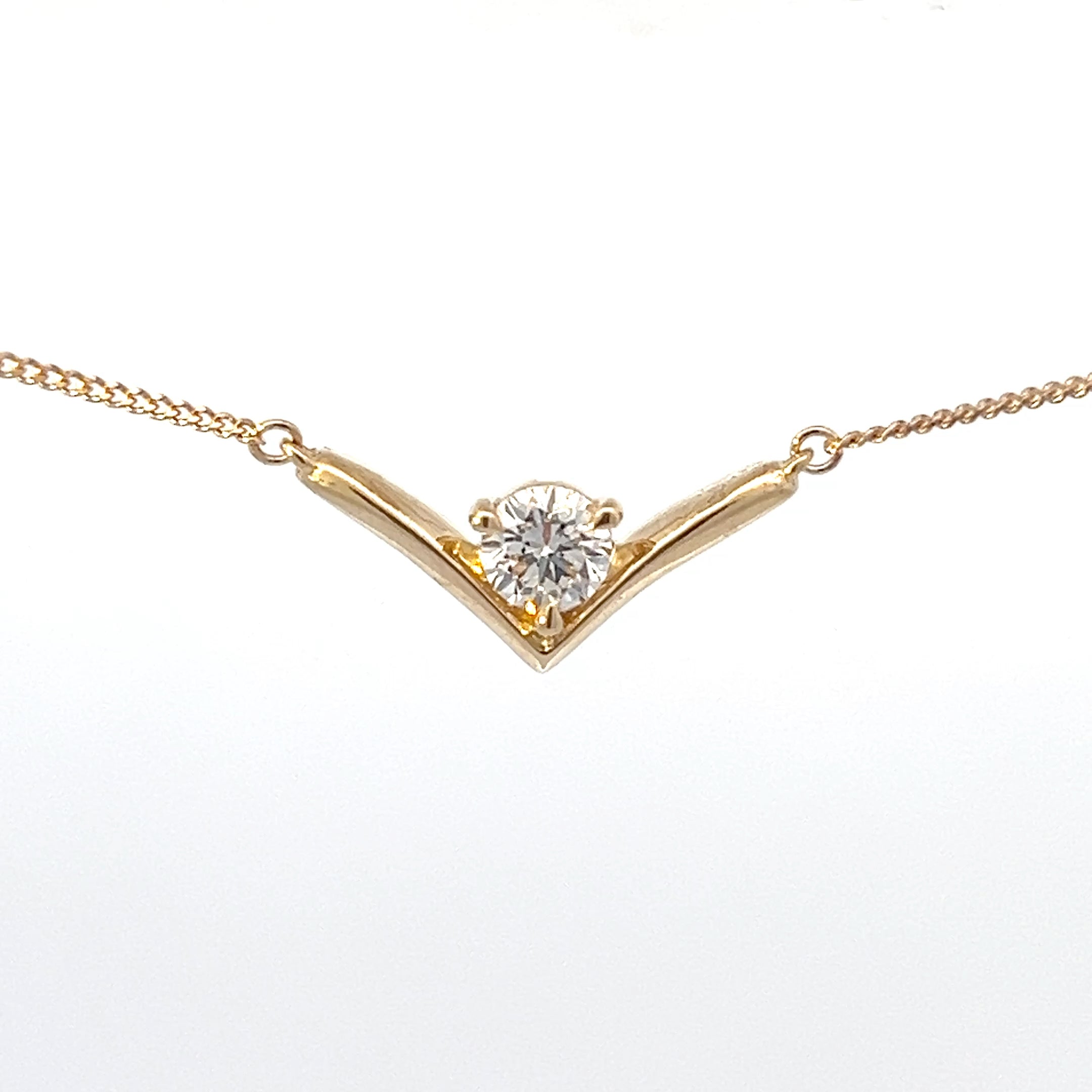 10K Yellow Gold 0.30cttw Lab Grown Diamond Necklace