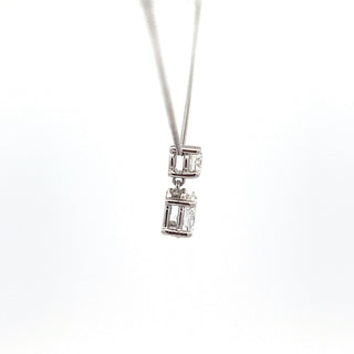 10K White Gold 0.75cttw Lab Grown Diamond Necklace - 18 Inches
