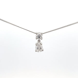 10K White Gold 0.75cttw Lab Grown Diamond Necklace - 18 Inches