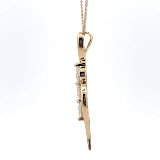 10K Yellow Gold 1.00cttw  Lab Grown Diamond Pendant Necklace 18"