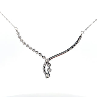 10K White Gold Lab Grown Diamond Necklace