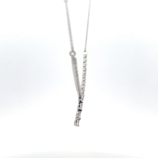 10K White Gold Lab Grown Diamond Necklace