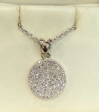 14K White Gold 0.50cttw Diamond Pendant