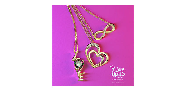 10K Yellow Gold 0.068cttw Diamond Heart Pendant, 18&quot;