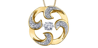 10K Yellow Gold 0.15 cttw Diamond Necklace