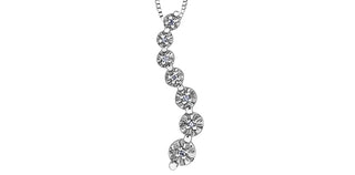 Colgante Journey de diamantes de 0,04 quilates en oro blanco de 10 quilates, 18"