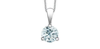 10K White Gold 0.70cttw Lab Grown Diamond Necklace - 18 Inches