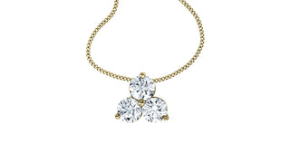 14K Yellow Gold 0.24cttw Canadian Diamond Pendant, 18"