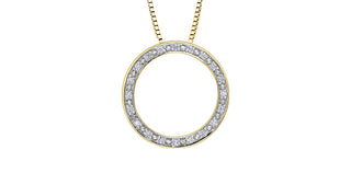 10K Yellow Gold 0.10cttw Diamond Pendant