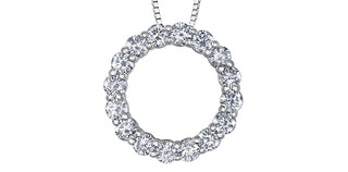 10K White Gold 1.00cttw Diamond Necklace