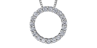 10K White Gold 0.25cttw Diamond Necklace