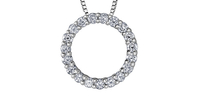 10K White Gold 0.25cttw Diamond Necklace