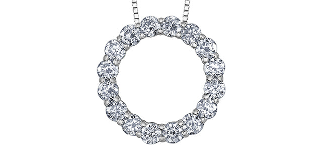 10K White Gold Diamond Necklace