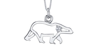 Colgante de oso polar de diamantes canadienses