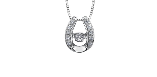 10K White Gold 0.22 cttw Pulse Diamond Necklace