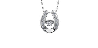 Collar de plata con diamantes y oro amarillo de 10 quilates