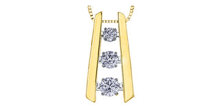 Collar de plata con diamantes y oro amarillo de 10 quilates