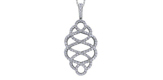 14K White Gold 0.40 cttw Diamond Pendant