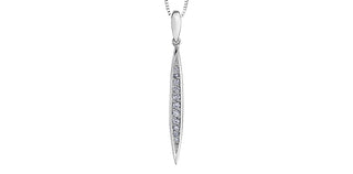 10K White Gold 0.07cttw Diamond Pendant