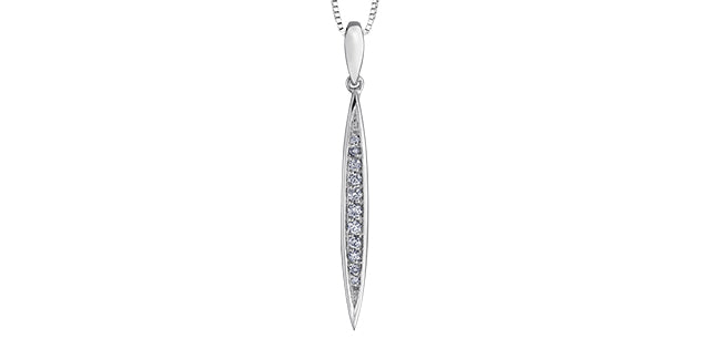 10K White Gold 0.07cttw Diamond Pendant