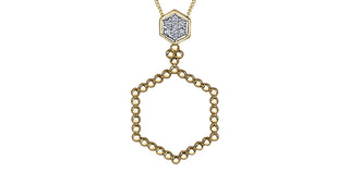 10K Yellow Gold 0.05 cttw Diamond Necklace