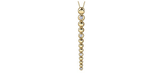 10K Yellow Gold 0.10 cttw Diamond Necklace