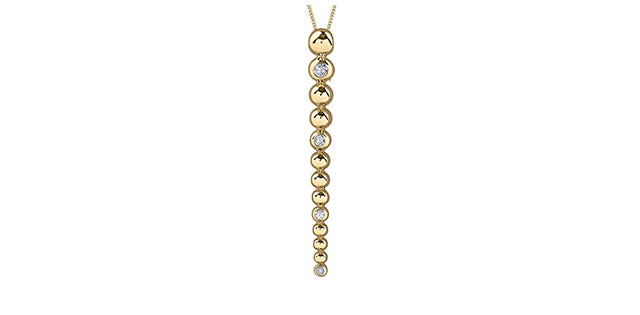 10K Yellow Gold 0.10 cttw Diamond Necklace