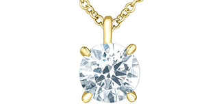 14K Yellow Gold Lab-Grown Diamond Pendant