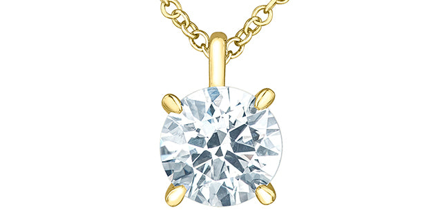 14K Yellow Gold 2.00ct Lab Grown Diamond Necklace