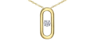 10k Yellow and White Gold 0.23cttw Diamond Necklace