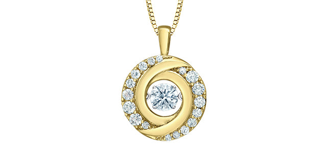 14K Yellow &amp; White Gold Lab Grown 1.00cttw Diamond Necklace, 18&quot;
