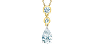 14K Yellow and White Gold 1.25cttw Lab Grown Diamond Necklace