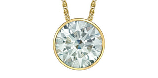 14K Yellow Gold Lab-Grown Diamond Pendant