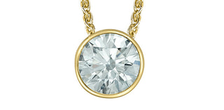 14K Yellow Gold Lab-Grown Diamond Pendant