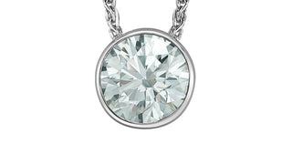 14K White Gold Lab-Grown Diamond Pendant