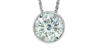 14K White Gold Lab-Grown Diamond Pendant