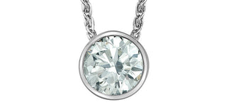 14K White Gold Lab-Grown Diamond Pendant