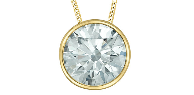 10K Yellow Gold 0.70cttw Lab Grown Diamond Necklace - 18 Inches