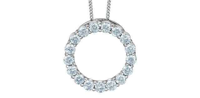 10K White Gold 0.50cttw Lab Grown Diamond Eternity Necklace - 18 Inches