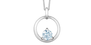 Tracking - 10K White Gold 0.30cttw Lab Grown Diamond Necklace - 18 Inches