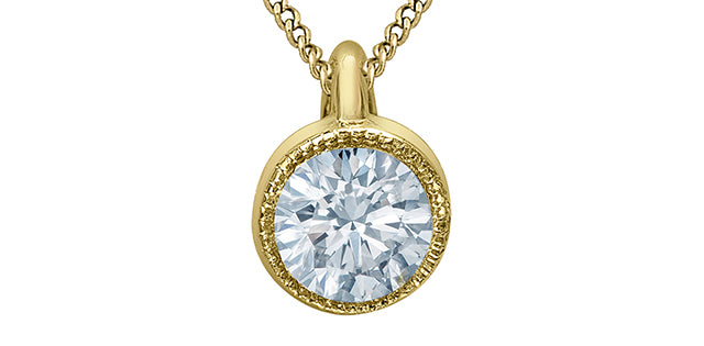 10K Yellow Gold 0.30cttw Lab Grown Diamond Necklace - 18 Inches