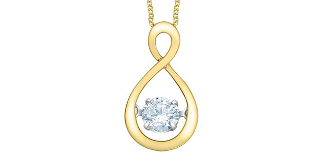 10K Yellow Gold 0.30cttw Lab Grown Diamond Necklace - 18 Inches