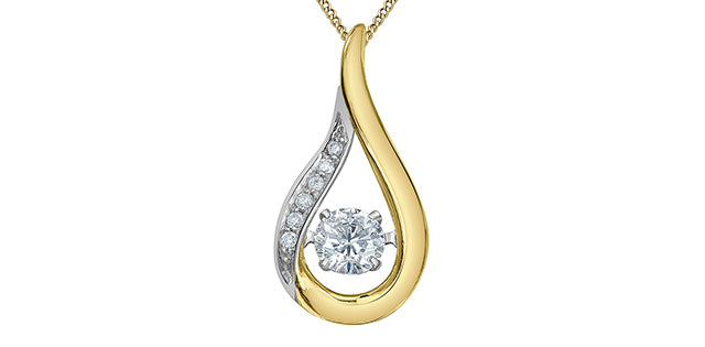 10K Yellow Gold 0.33cttw Lab Grown Diamond Necklace - 18 Inches