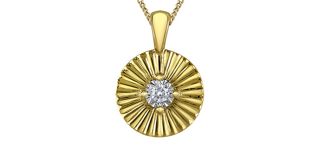Collar de plata con diamantes y oro amarillo de 10 quilates