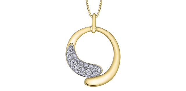 10K Yellow Gold 0.50cttw Diamond Necklace