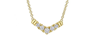 10K Yellow Gold 0.25 cttw Canadian Diamond Necklace, 18"