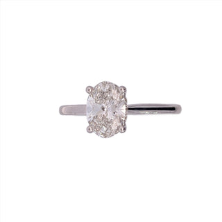 18K White Gold 1.24cttw Oval Lab Grown Diamond Solitaire Engagement Ring